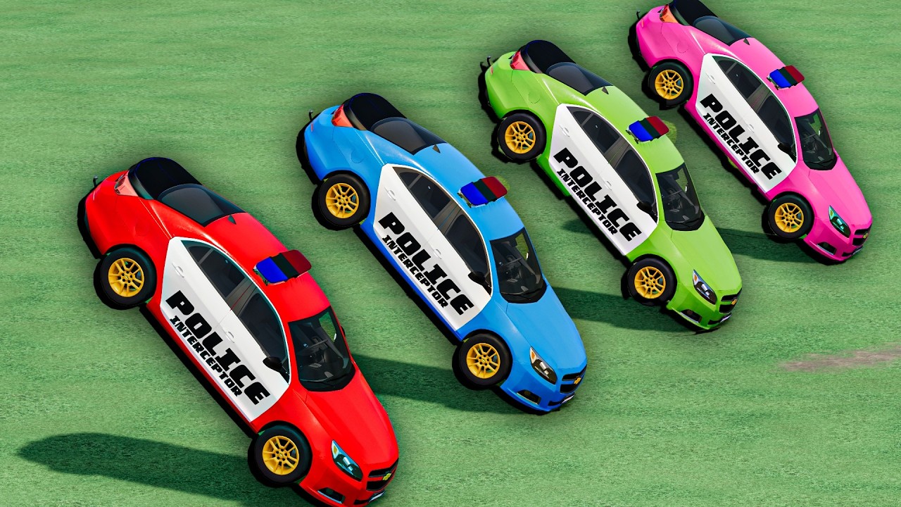LAUNCHING POLICE CARS OFF GIANT RAMPS and TRANSPORTING