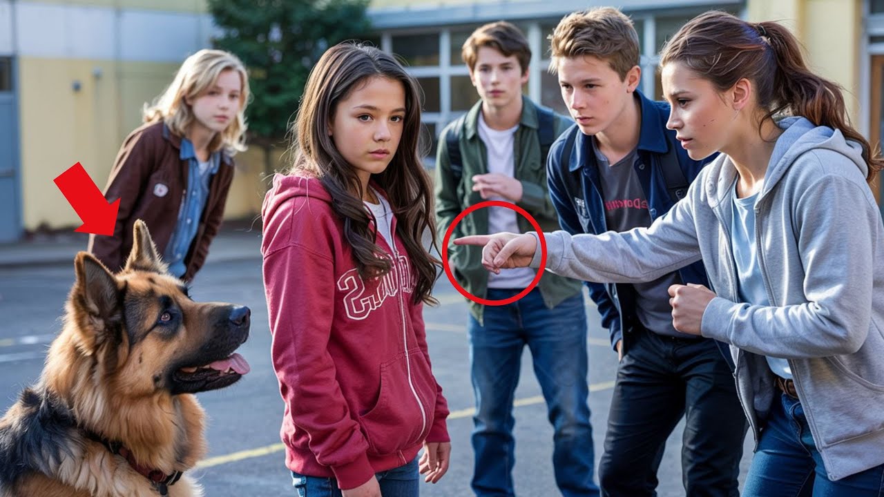 New Girl Faces Bullies , But Her German Shepherd Turns The Tables!