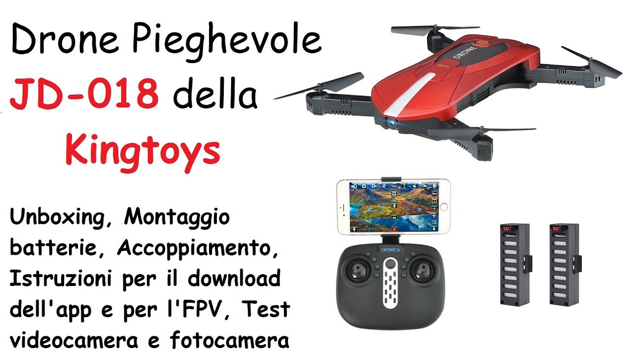 Drone Jd18tx  Unboxing, accoppiamento, istruzioni, decollo e vari test