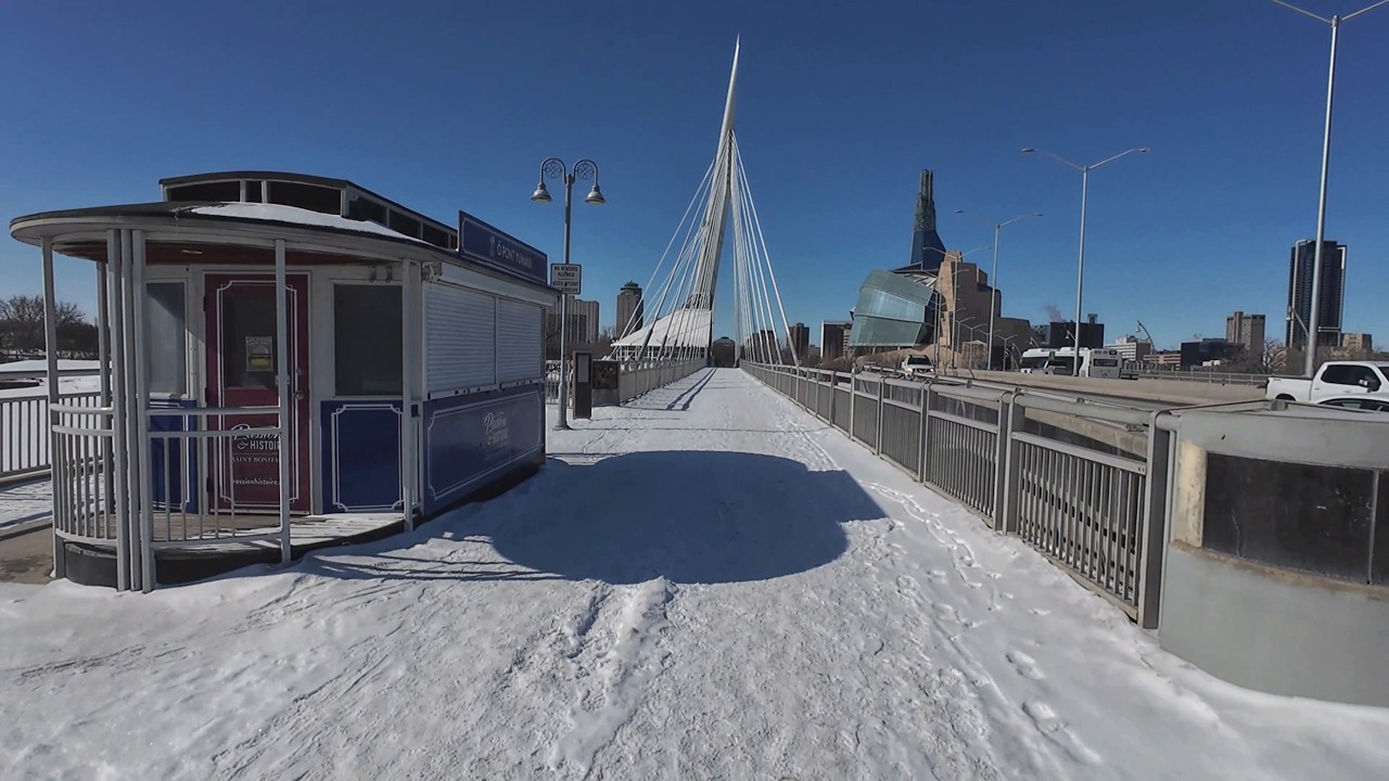 16K Virtual Morning Run with DJI Osmo Action 4 @ Downtown Winnipeg MB Canada (03-14-26)