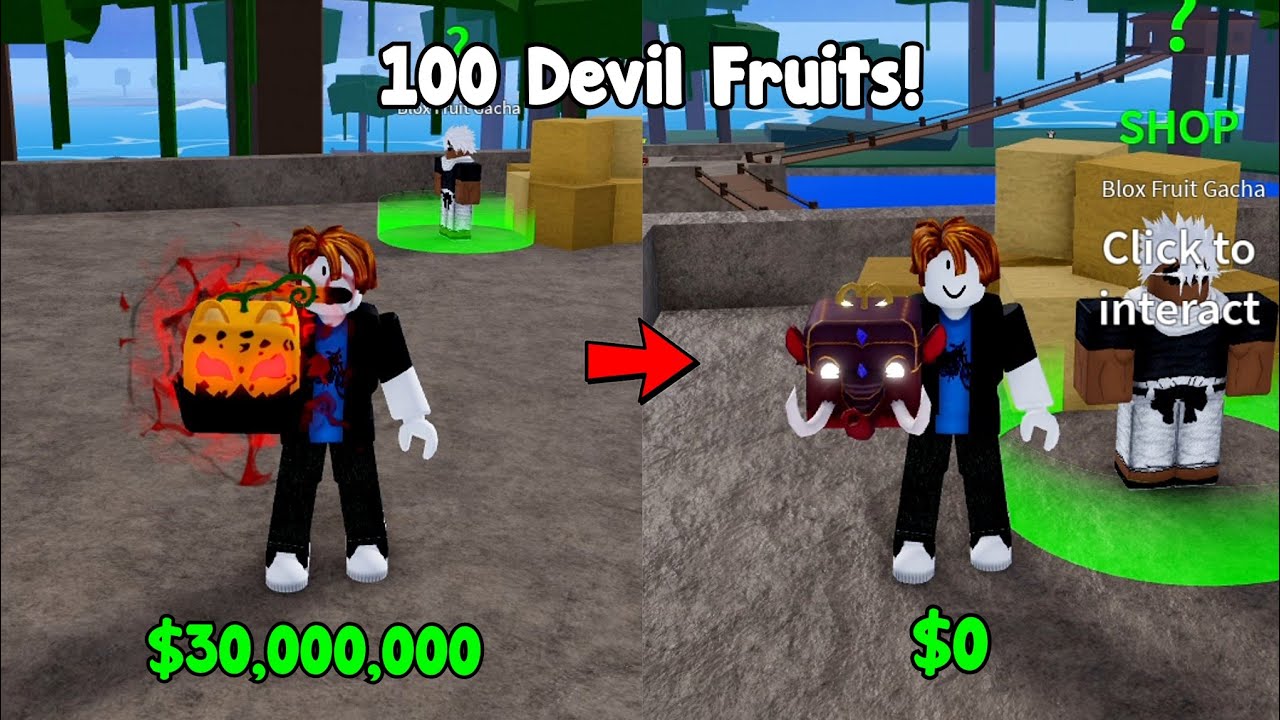 100 фруктов за 11 минут, и я получил Мамонта - Blox Fruits Roblox