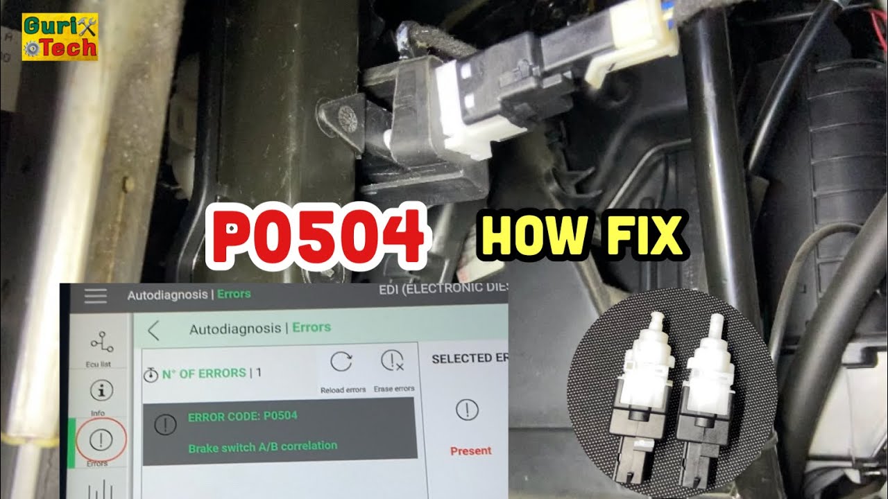P0504 Brake Switch A/B Correlation DTC How to Fixed #car #automobile #p0504 #brake #brakeswitch