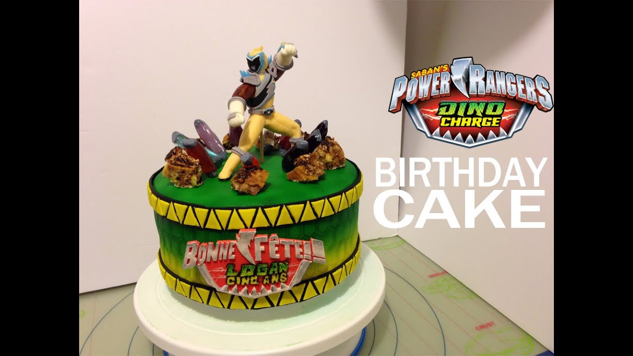 Power Rangers Dino Charge personalized birthday cake idea and tutorial | Gâteau d'anniversaire!