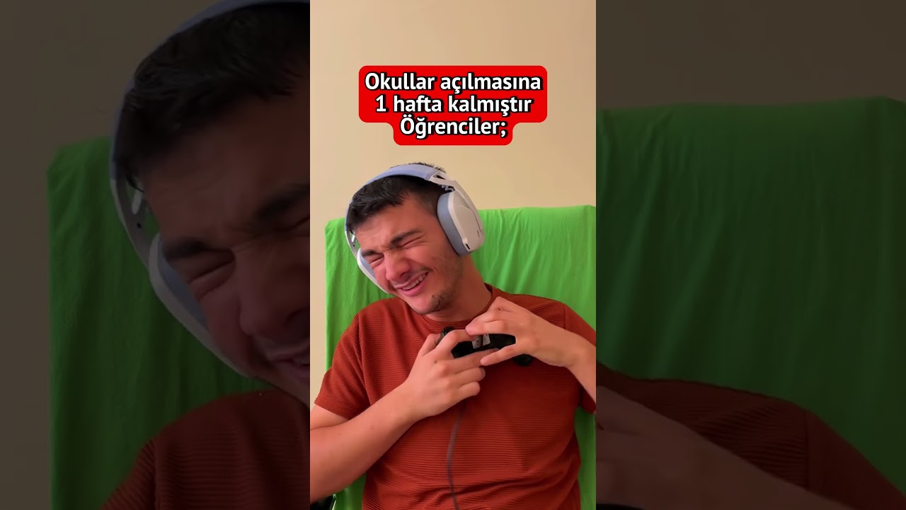 Okulların a&ccedil;ılmasına 1 hafta kalmıştır &Ouml;ğrenciler ve Veliler 😅 #shorts