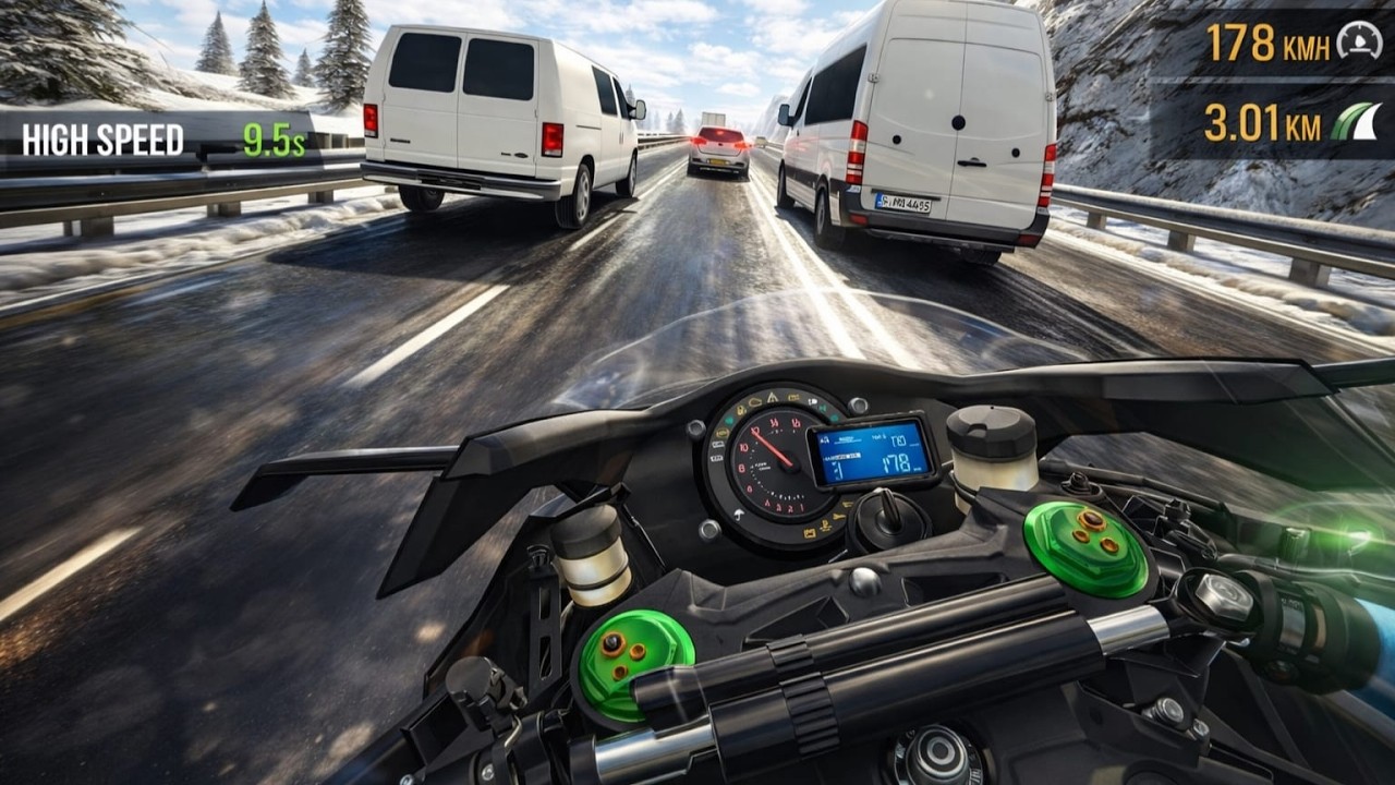 Traffic Rider - #EP05 (BLACK KASAWAKI HR2 IN WINTER 🥶FULL SPEED🔥) GAMEPLAY!