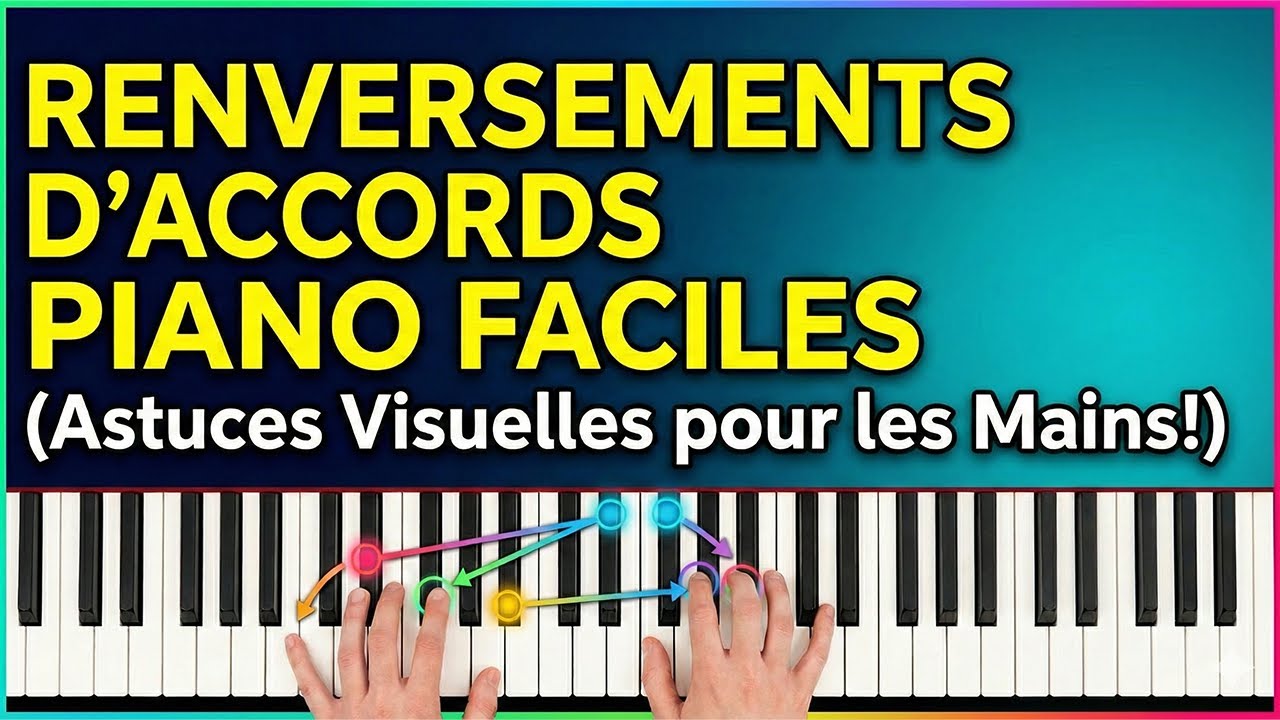 Maîtrise les renversements d'accords visuellement au piano.