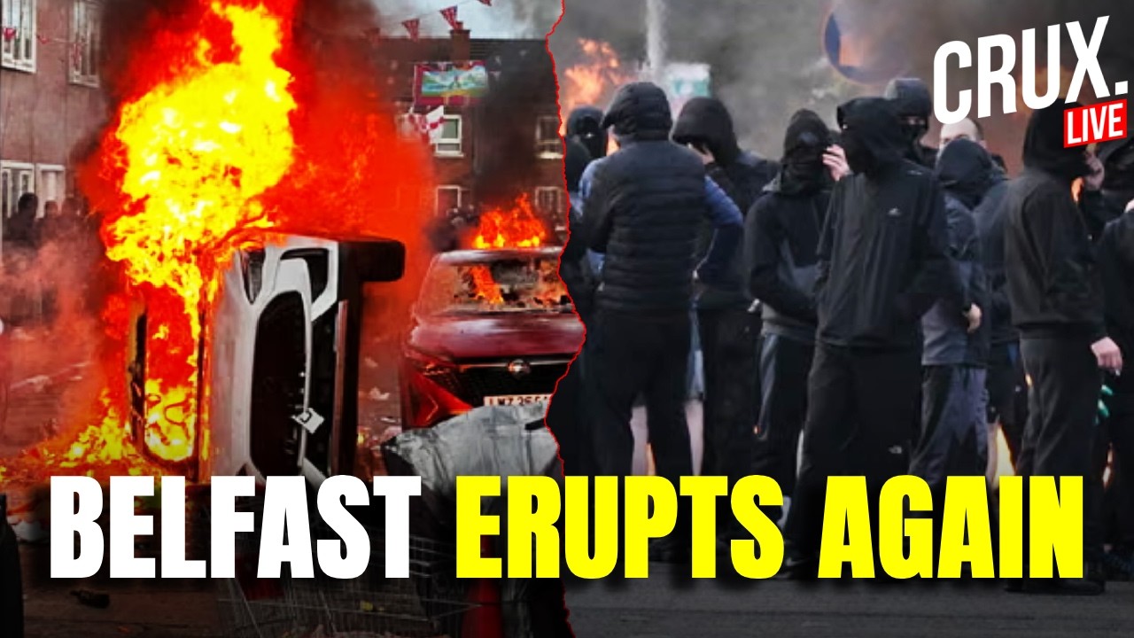 UK LIVE | Belfast Streets Burn As Police Fire Water Cannons At Rioters | Petrol Bombs | Protest