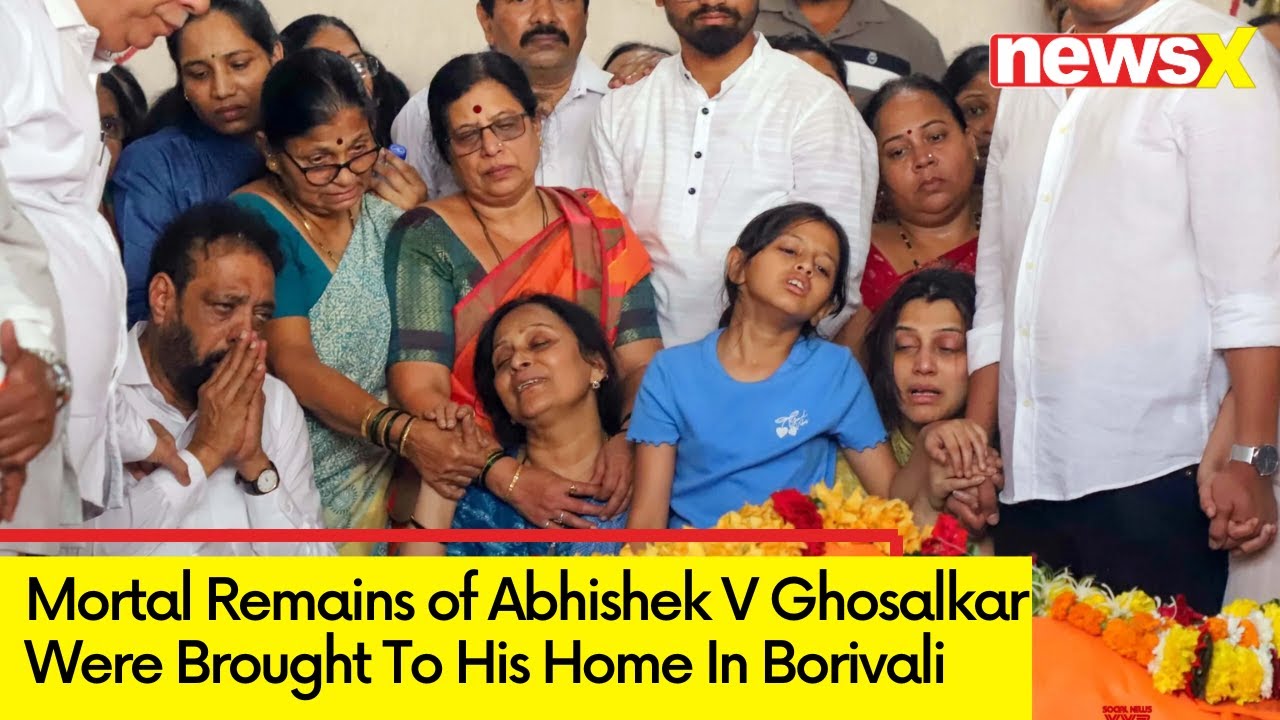 Mortal Remains Of Shiv Sena Leader Brought To Residence | Shiv Sena Leader (UBT) Shot Dead