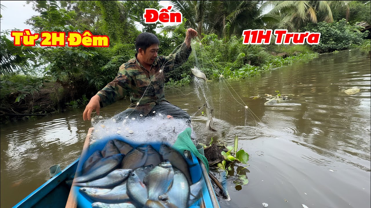 Săn Bắt Từ Hai Giờ Đêm Đến 11 Giờ Trưa Kiếm 200k Thật Không Dể / Định Nguyễn Hậu Giang
