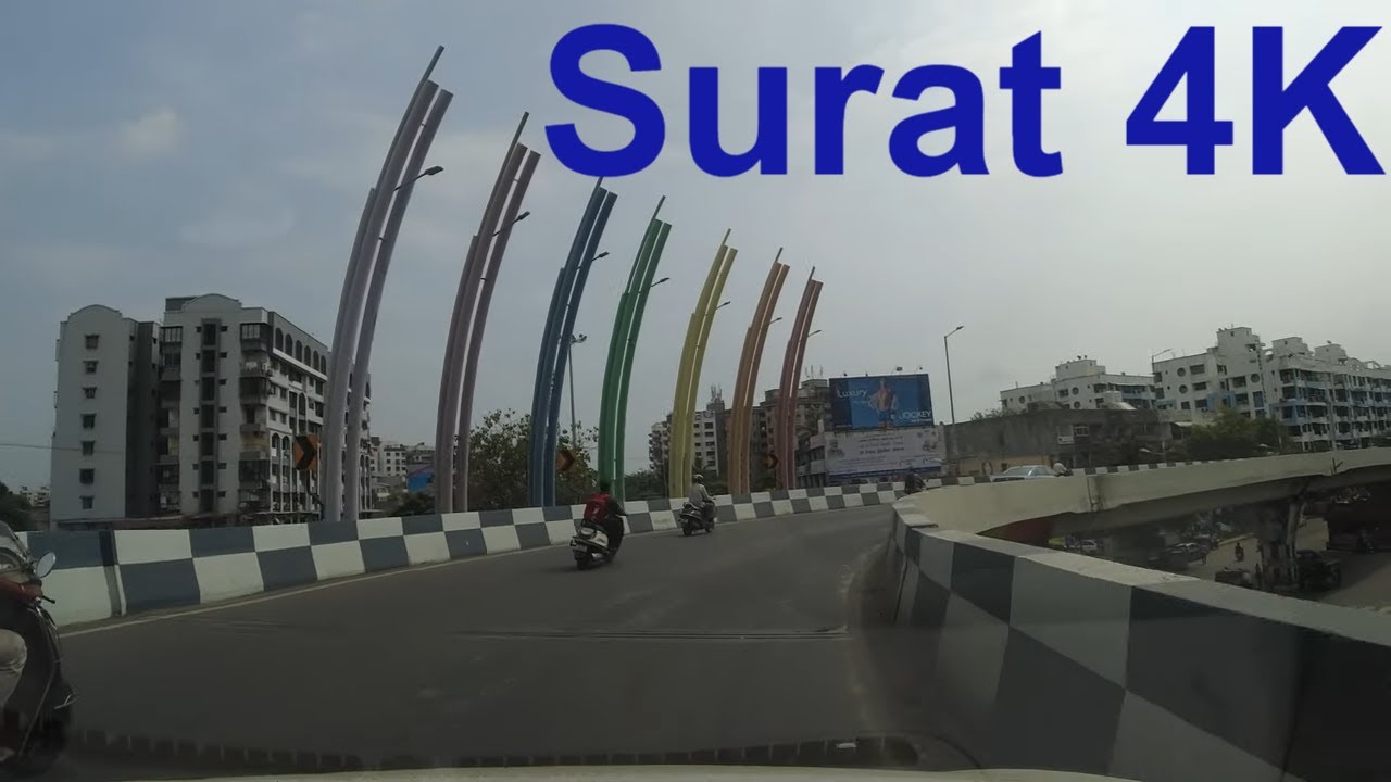 Adajan Surat to kadodara  4k drive Around Surat