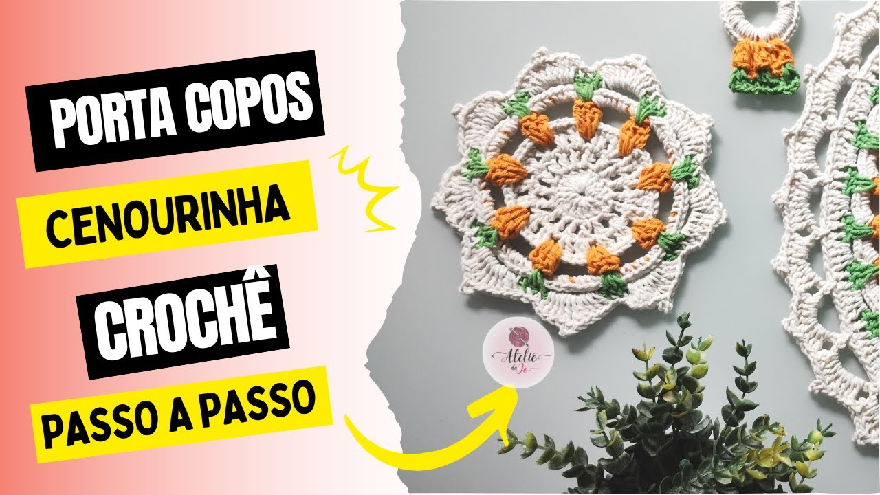 Porta Copos Cenourinha de Páscoa no Crochê - Rápido e fácil