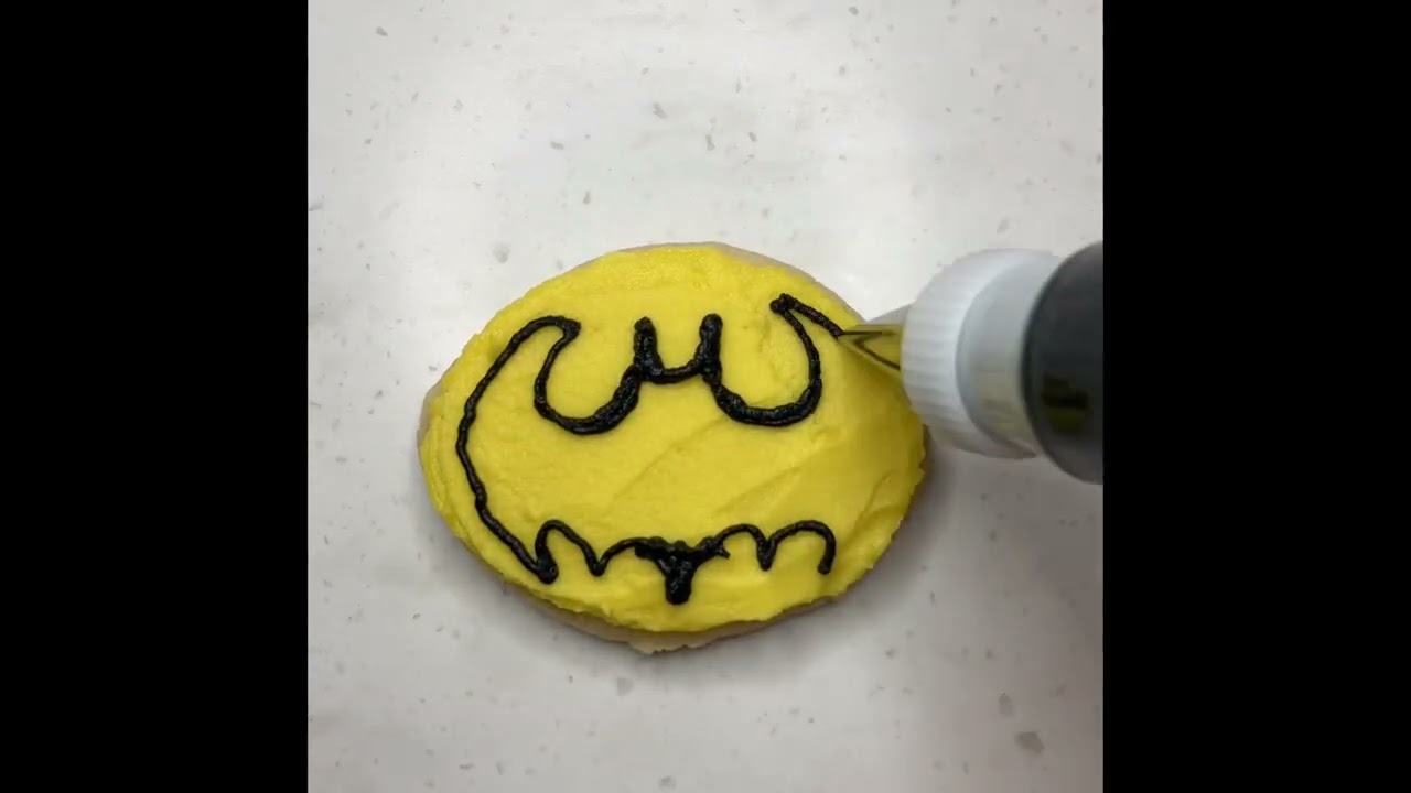 Superhero sugar cookies with buttercream frosting