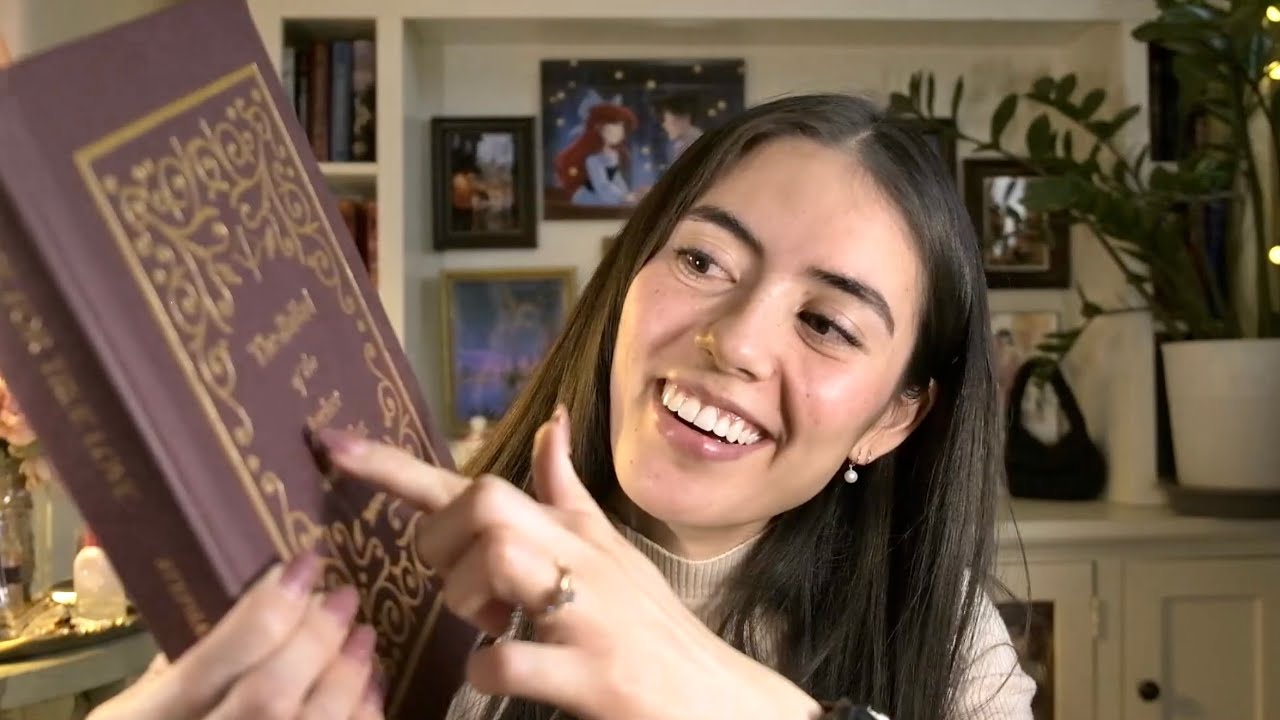 My first ASMR video | pretty book collection