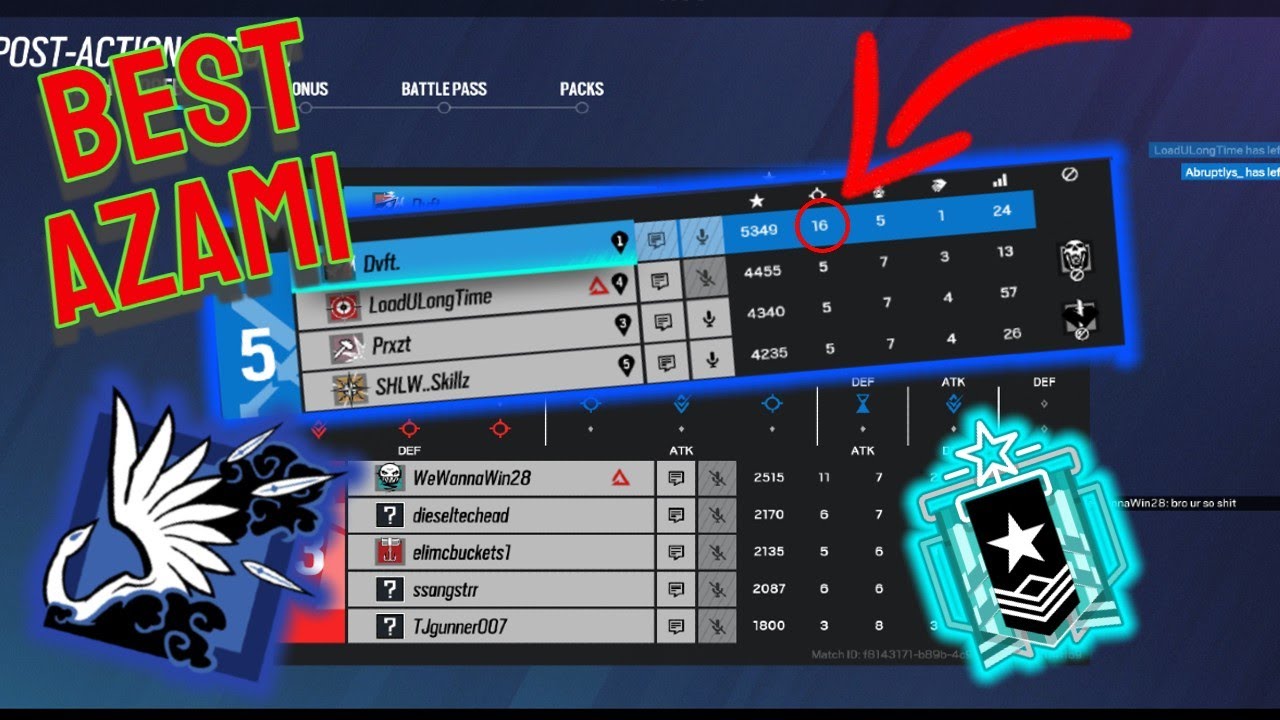 How the best player plays AZAMI - Operation Swarm Rainbow Six Siege