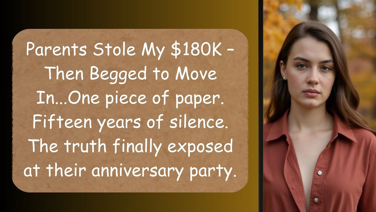 Parents Stole $180K from Me..15 years Later, They Came Begging for More...Real Family Drama Stories