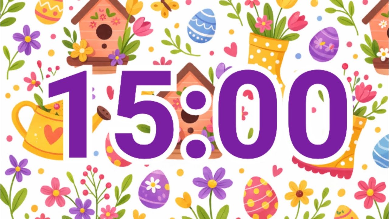 15 Minute Spring Gardening Timer 🌸 Cute Pastel Garden Countdown for Focus & Classroom