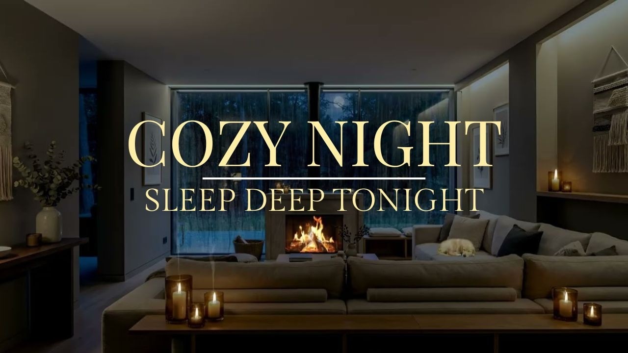 Cozy Indoor Rainy Night | Peaceful Piano Music for Healing & Rest