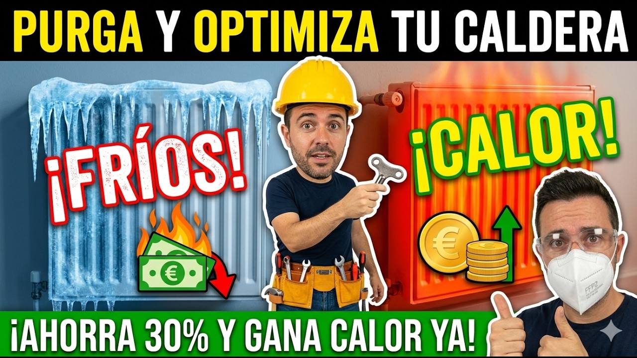 Cómo PURGAR RADIADORES y ajustar Caldera para AHORRAR en CALEFACCIÓN 💰 (Guía Completa 2026) 🔧