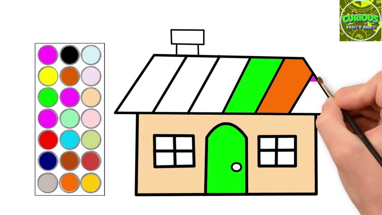 What color is your house little one?! Let's color together!