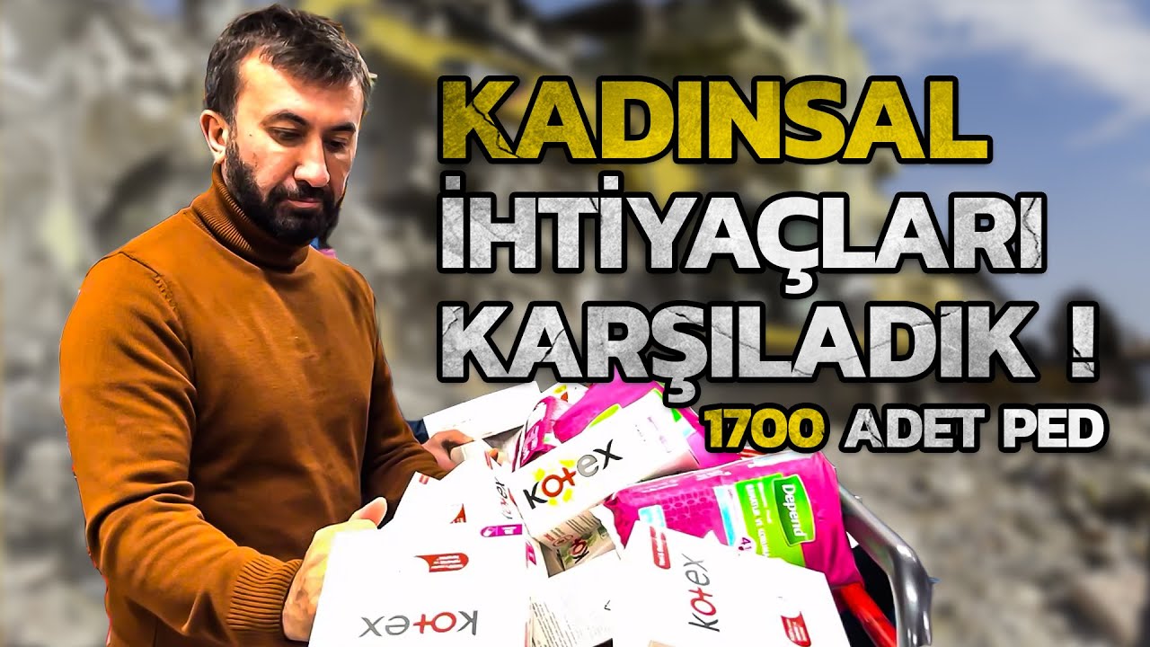 DEPREM BÖLGESİNE 1700 ADET KADIN PEDİ YOLLADIK !