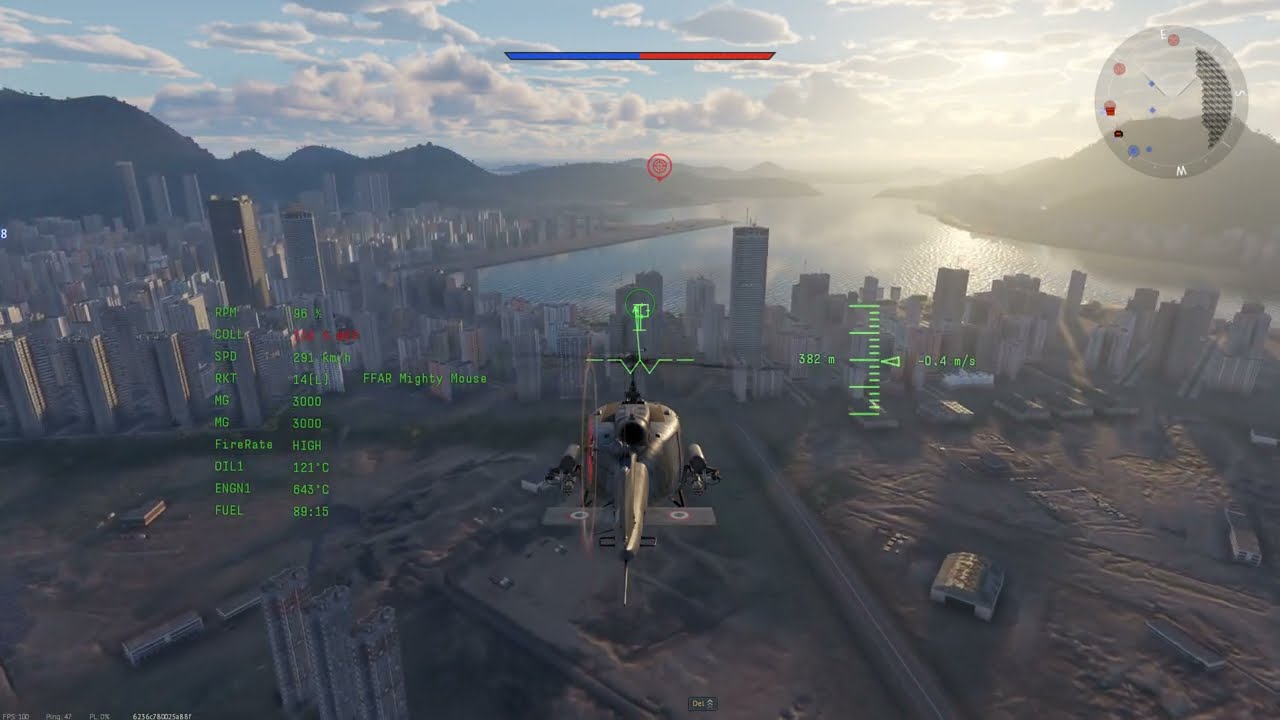 War Thunder; AB 205 A-1; A poor starter helicopter, very hard to spade; PvE Helicopter Battles