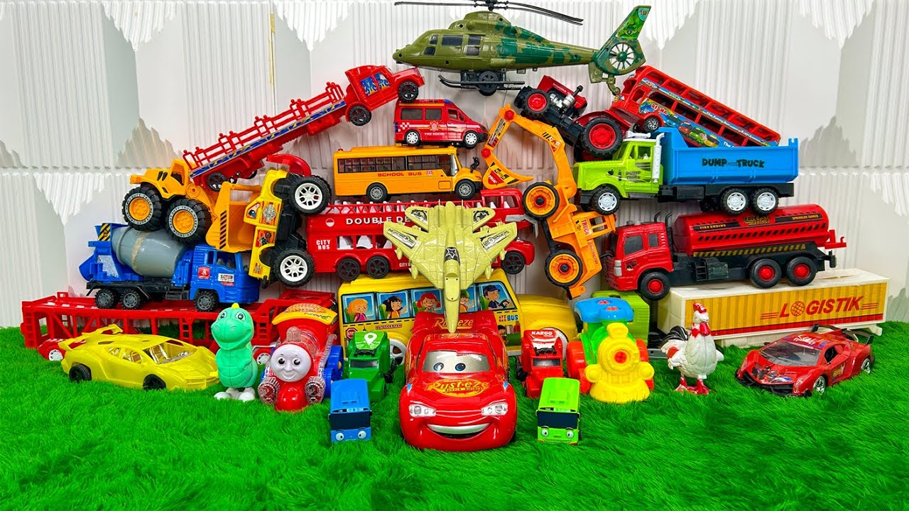 Mobil Mobilan Polisi, Truk Molen, Ambulance, Excavator Beko, Pemadam, Mobil Balap, McQueen, Traktor