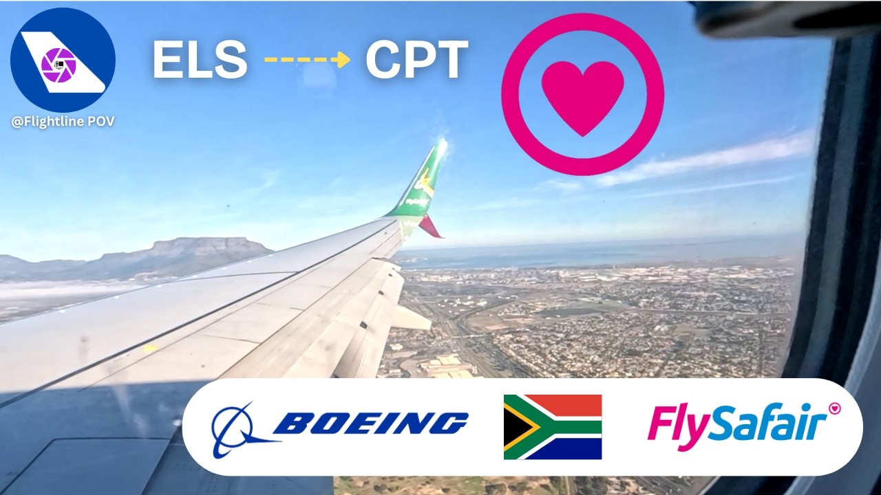 SCENIC FLYSAFAIR CAPE TOWN LANDING | Flysafair | Boeing 737-800 | CPT | South Africa