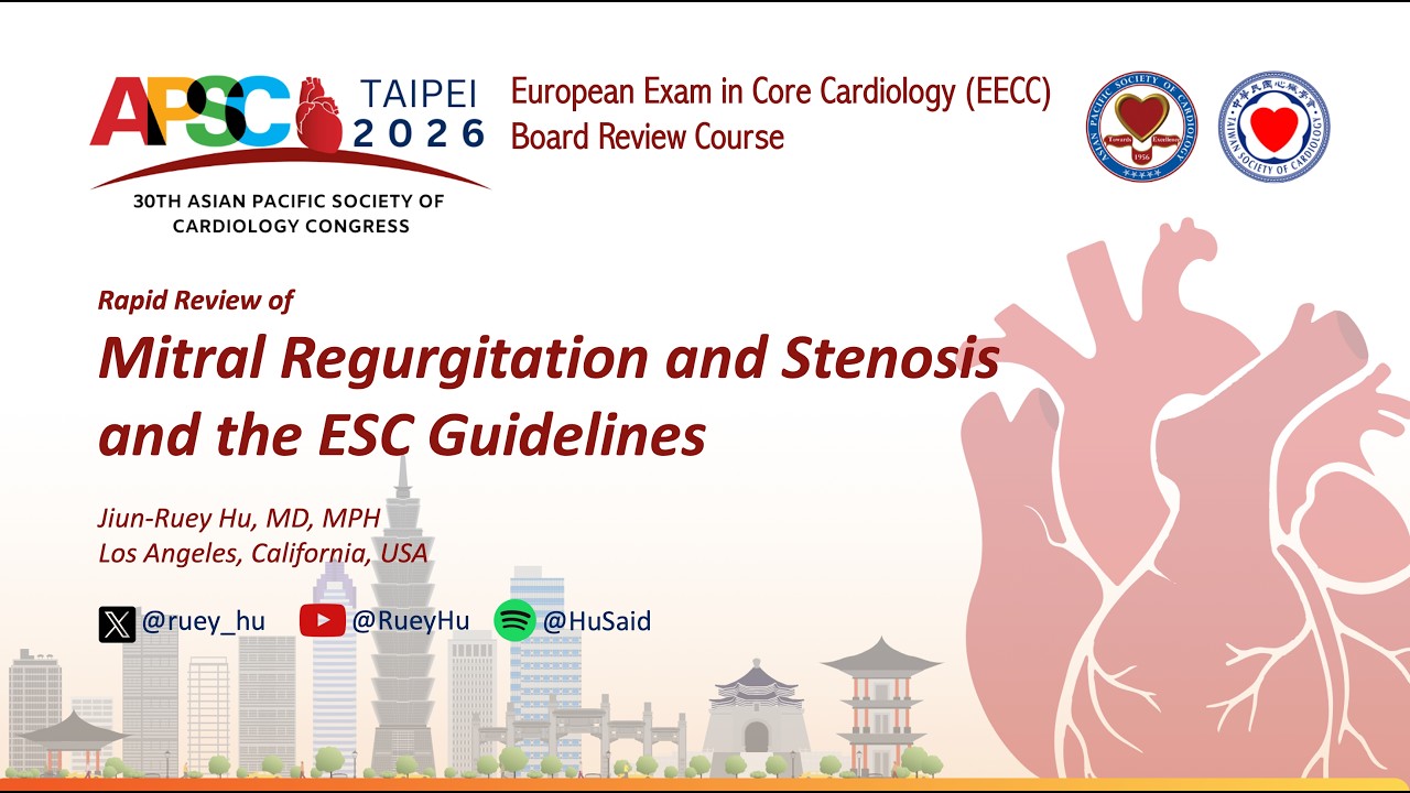 ESC 2025 Guidelines on Mitral Valvular Disease (European Exam in Core Cardiology Board Review)
