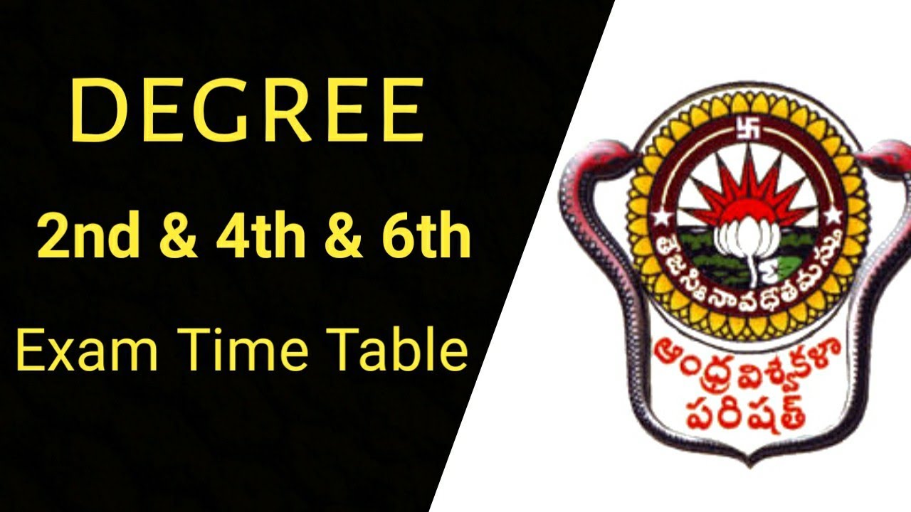 Degree 2 & 4 & 6 sem exam time table 2020
