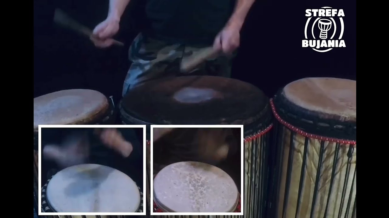 Granie razem - Dunduny i 3 djembe (rytm Djole)