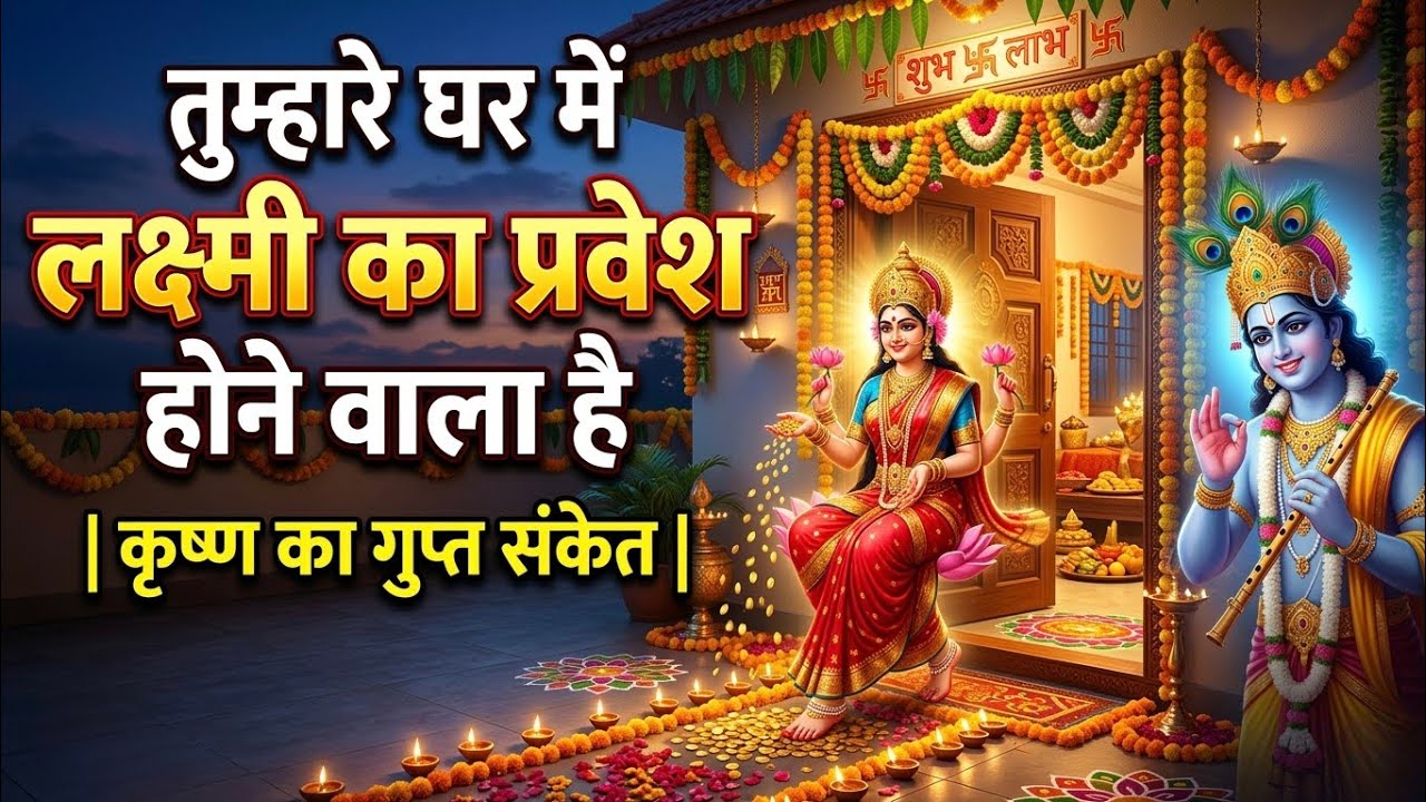 तुम्हारे घर में लक्ष्मी का प्रवेश होने वाला है | कृष्ण का गुप्त संकेत | Krishna motivation...