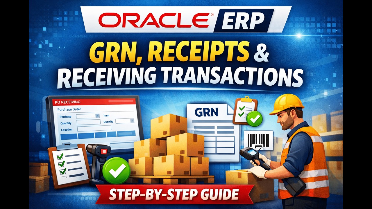 GRN Creation & Receiving Process in Oracle ERP | Step-by-Step | By Jibran Nasir @DevelopersDiary