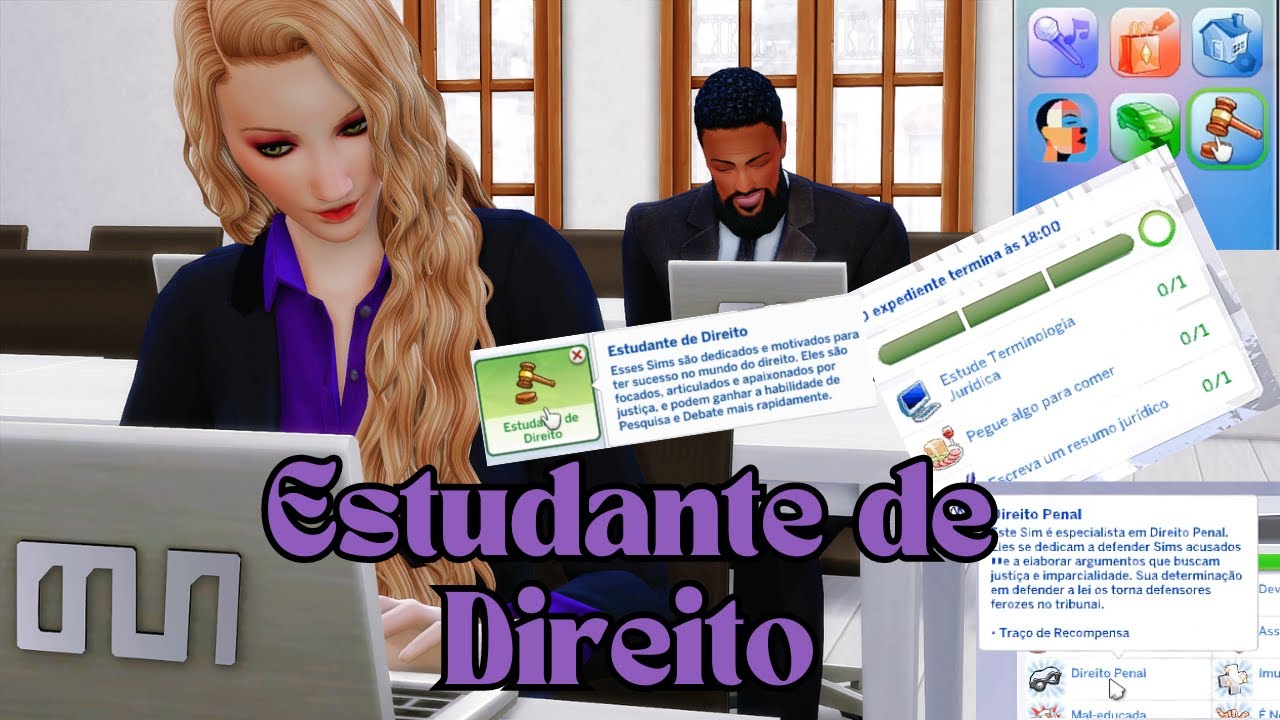 MOD (CARREIRA ATIVA) Estudante de Direito (V2) #thesims4