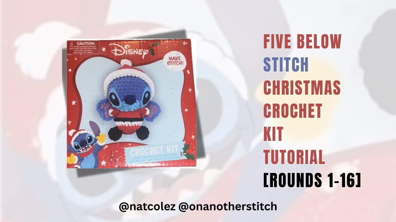 How to Crochet Stitch 🎄🧶 | FIVE BELOW Christmas Crochet Kit (Part 1: Head)