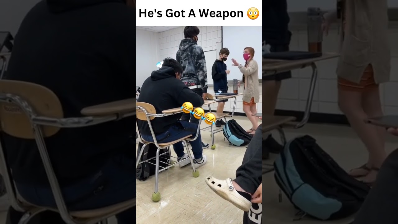 He has a Weapon🤣 | Tiktok School Fights #shorts #tiktok #fight