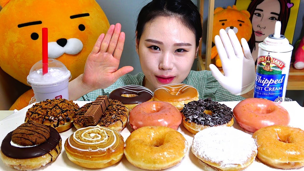 신상 크리스피크림도넛 슈퍼스타도넛 먹방 Mukbang