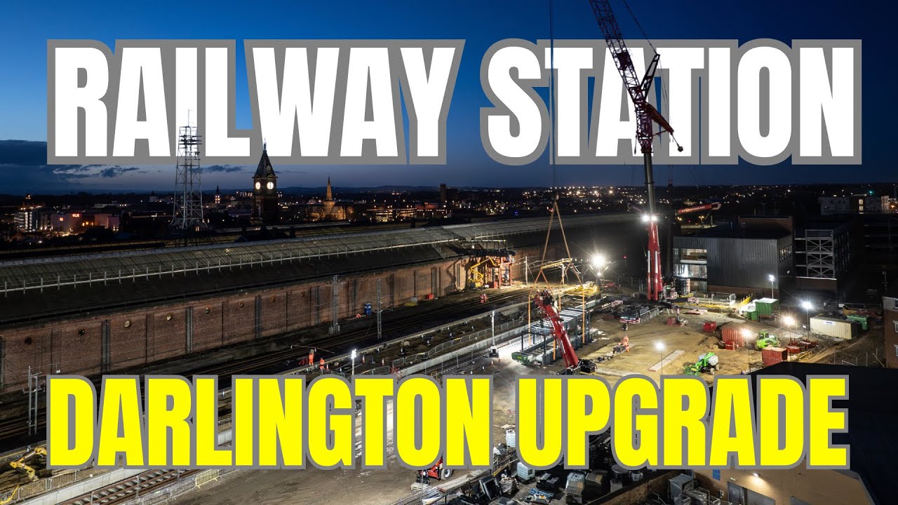 Darlington Railway Station Upgrade with @MammoetHeavyLifting Crane