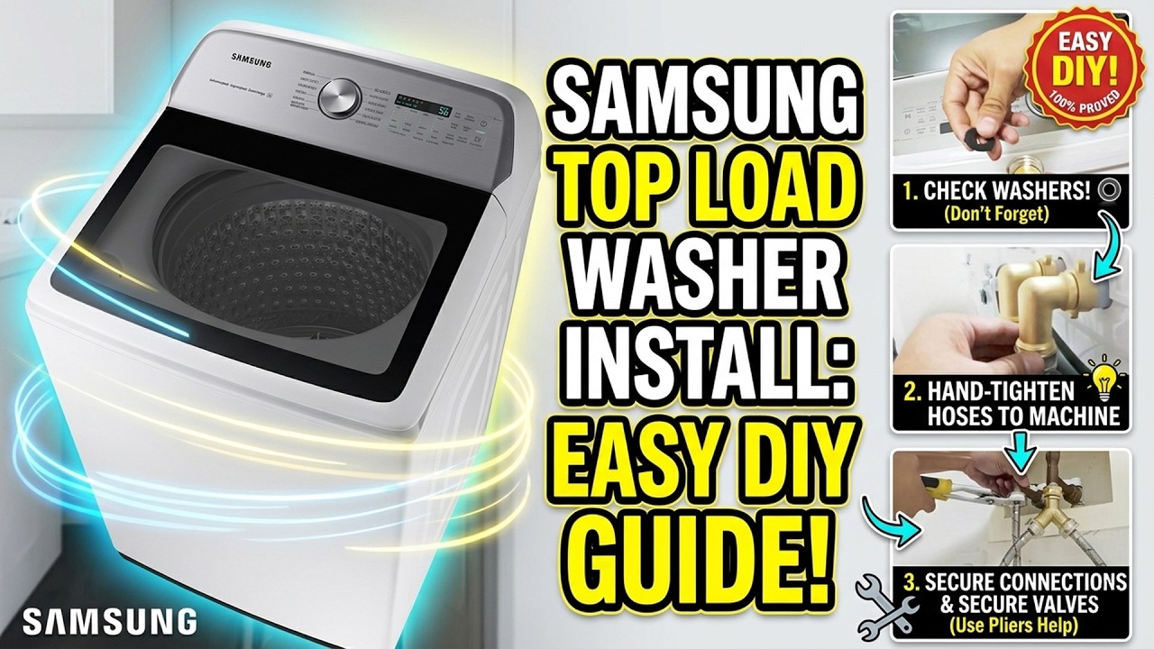 DIY Samsung Top Load Washer Install That Anyone Can Do