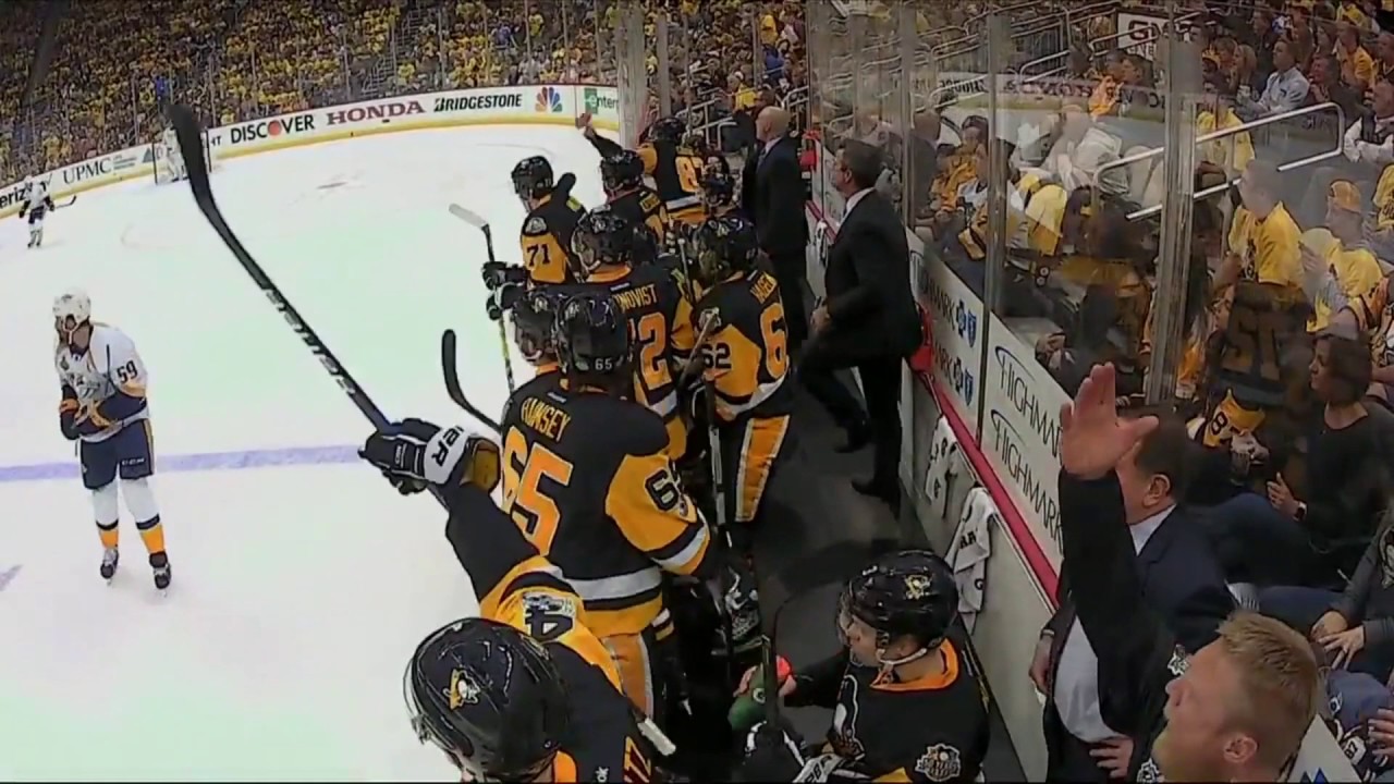 Sidney Crosby Throws Water Bottle On Ice Mid-Play- Predators vs. Penguins Game 5