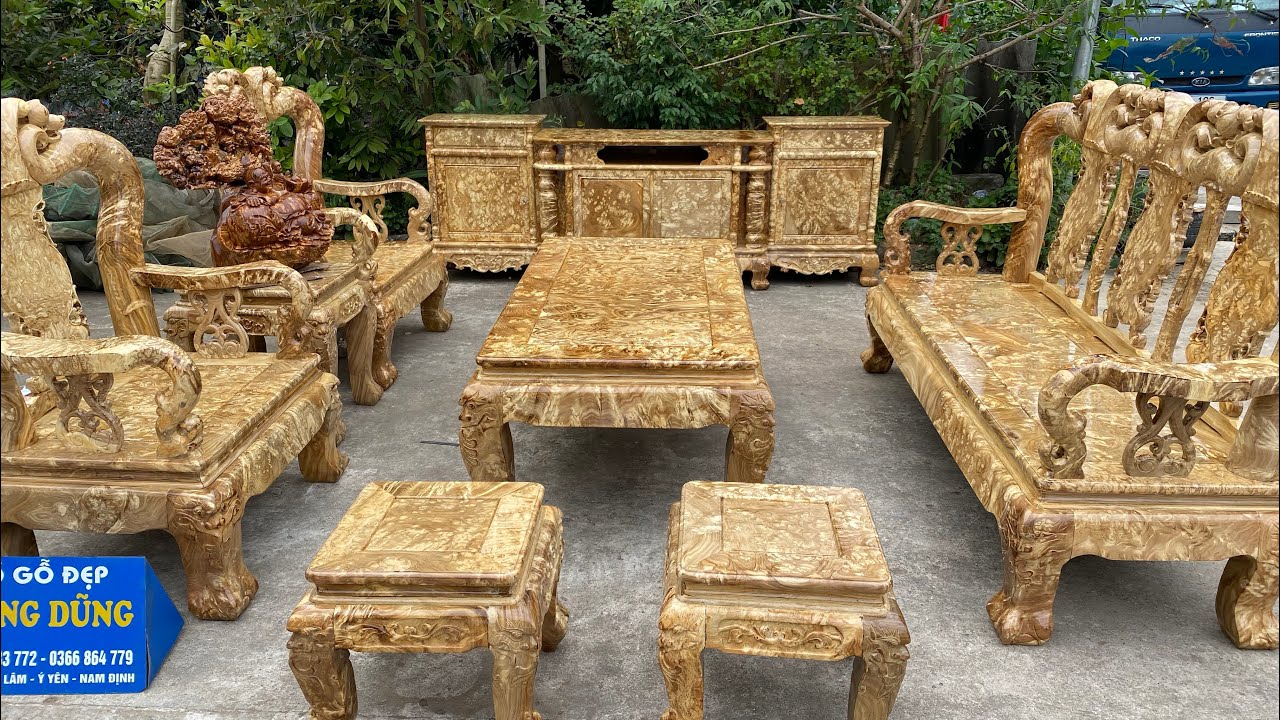 Bàn Ghế Nu Nghiến Vân Nu 3D - Đẳng Cấp Giá Thành Hợp Lý -  0982333772
