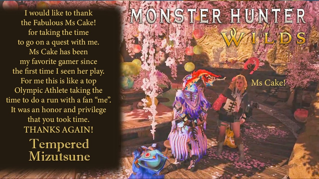 Monster Hunter Wilds Mizutsune quest with the Fabulous Ms Cake!