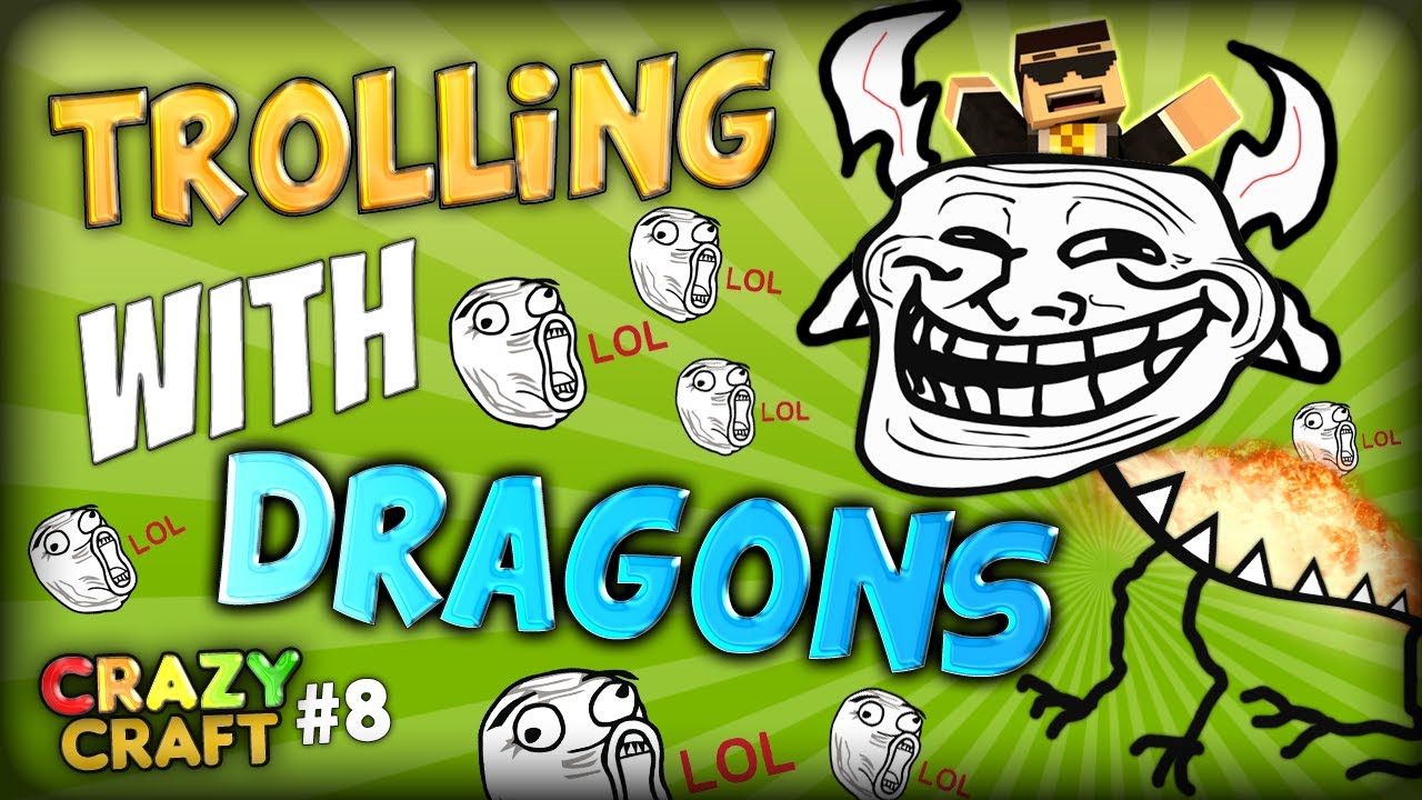 FUNNY TROLLING WITH A GIANT DRAGON (THE KING) - Minecraft CrazyCraft 2.0 Ep 8 (Minecraft Mods)