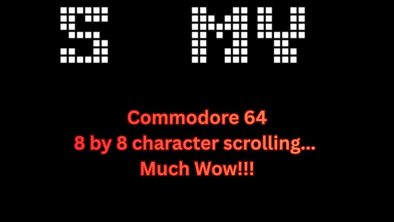 Commodore 64 6502 tutorial: Let's create an 8x8 scroller in machine language