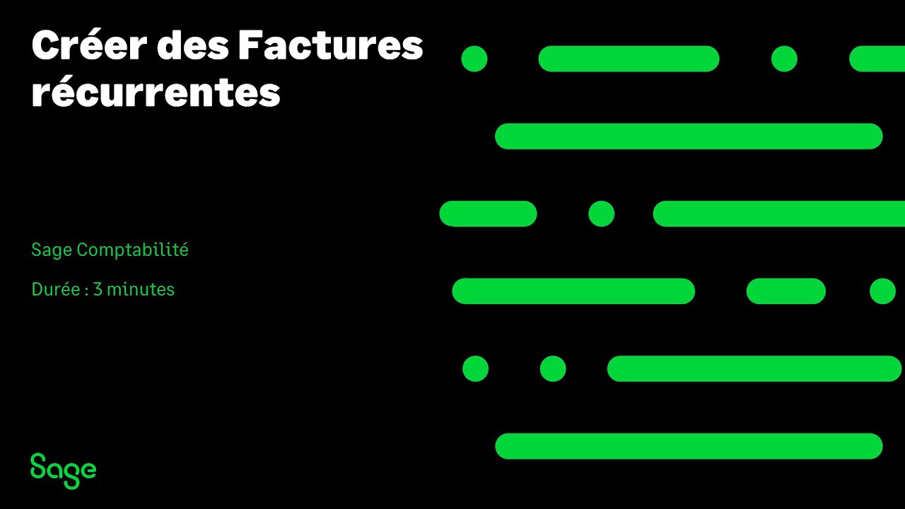 Sage Comptabilité - Créer des Factures récurrentes (Canada)