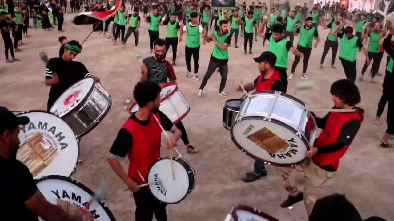 استعراض موكب شهداء الطف في يوم ١٤ محرم ١٤٤٥ ه