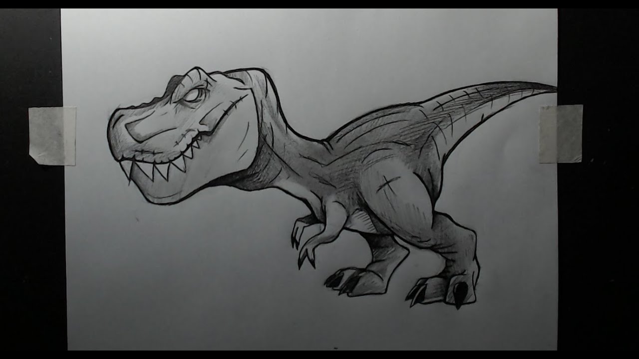Como desenhar t rex passo a passo