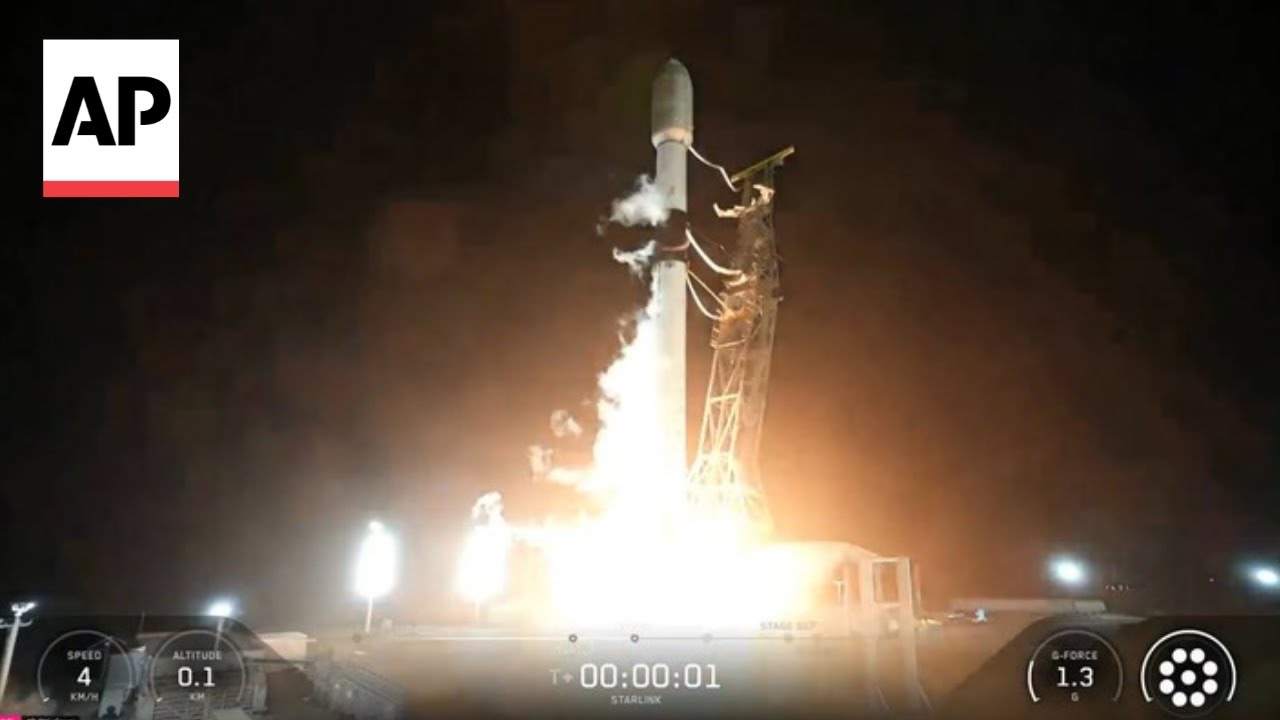 SpaceX sends 28 Starlink satellites into orbit during night launch