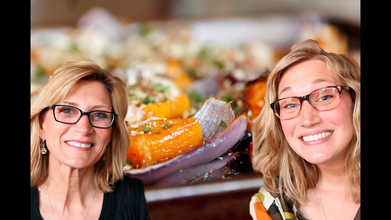 Roasted butternut squash & red onion (with tahini & za'atar) recipe