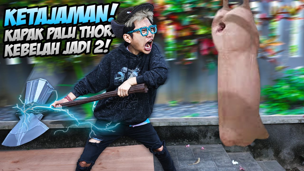 TES KETAJAMAN KAPAK PALU THOR YANG ASLI!!! TAJAM BANGET SAMPAI KEBELAH JADI 2!!!