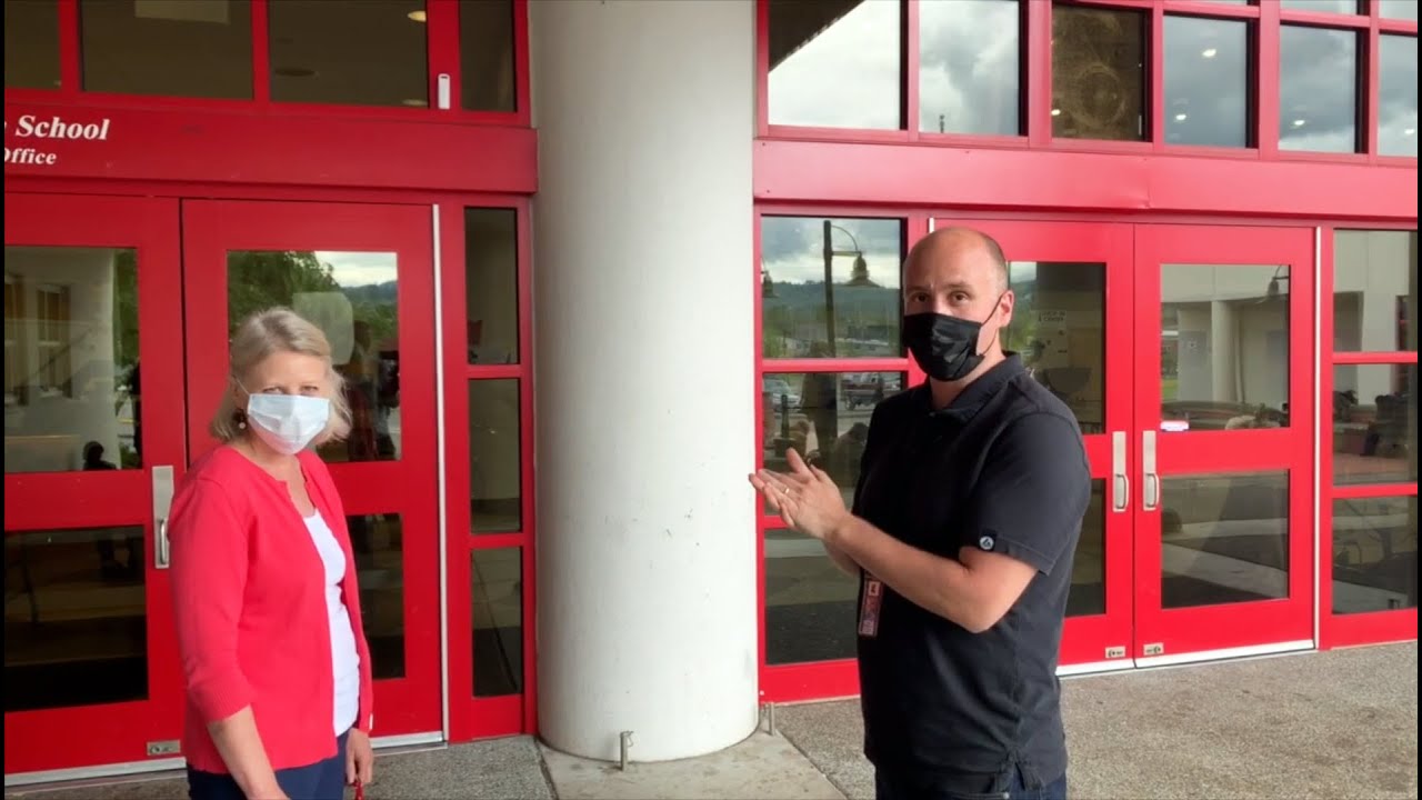 Visiting Homeless Drop-In Center with Bellingham High School's Principal